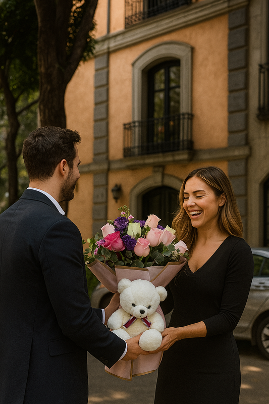 Bouquet con peluche