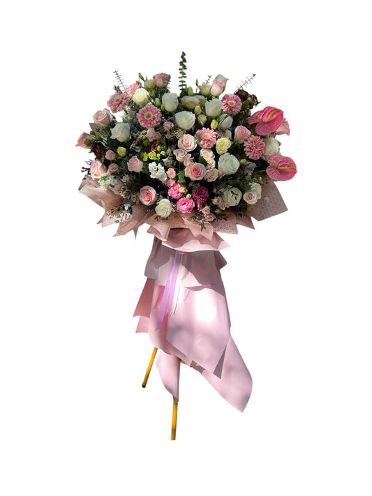 Bouquet en pedestal