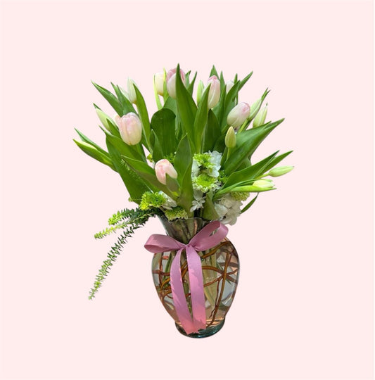 Florero de 20 tulipanes